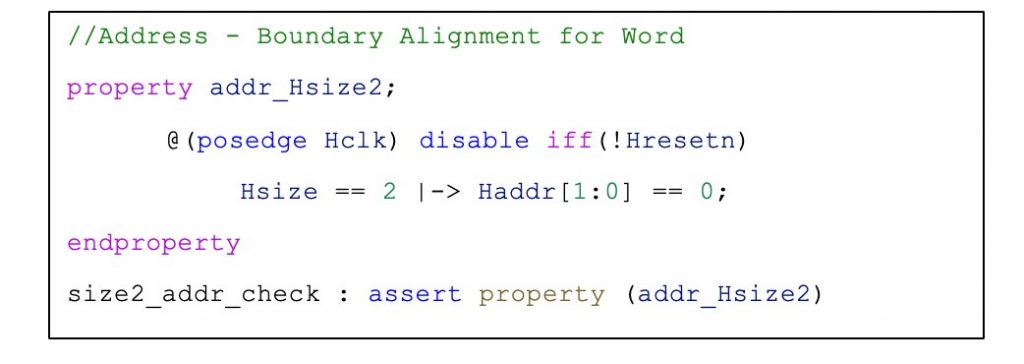 Assertion to check the boundary alignment for Word