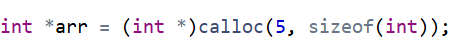 calloc example 