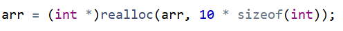 realloc example 